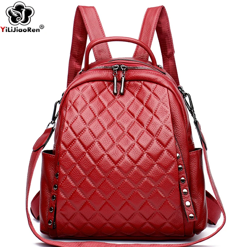Luxury Bags With Zipper - Zaino in vera pelle borsa a