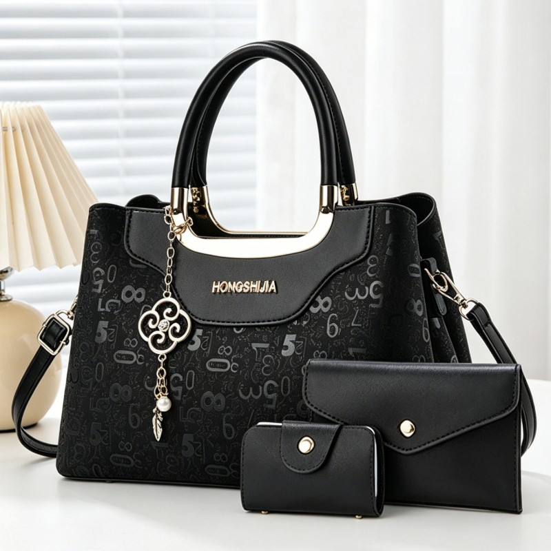Luxury Bags With Zipper - Set di 3 Borse da Donna