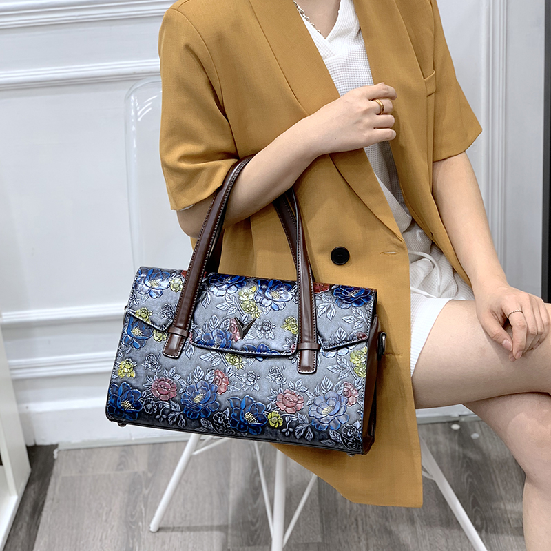 Luxury Bags Vegan - Borse Vintage con Fiori in Rilievo