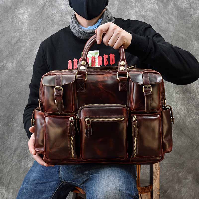 Laptop Bag Leather 15 - Cartella da uomo in vera pelle