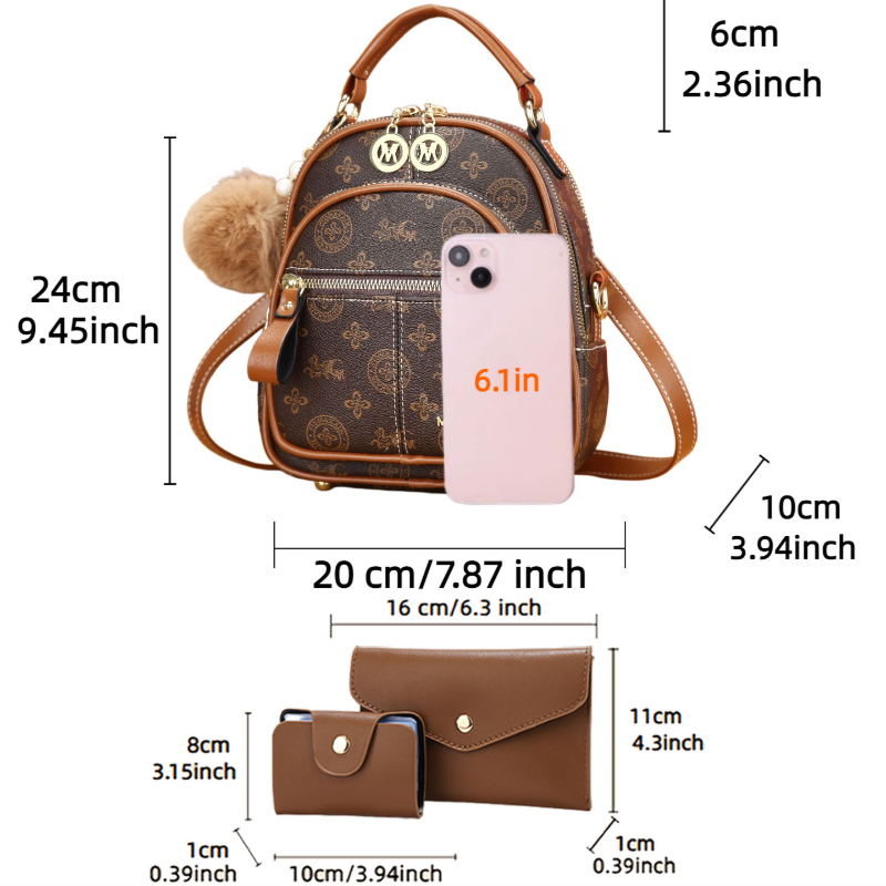 Set di 3 borse da donna, mini  - Luxury Bags With Zipper recensione e prezzo
