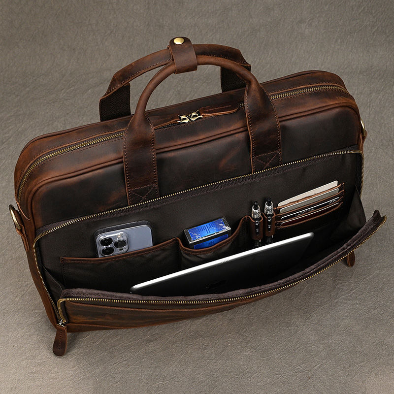 Crazy Horse Valigetta da uomo  - Laptop Bag Leather 15 recensione e prezzo
