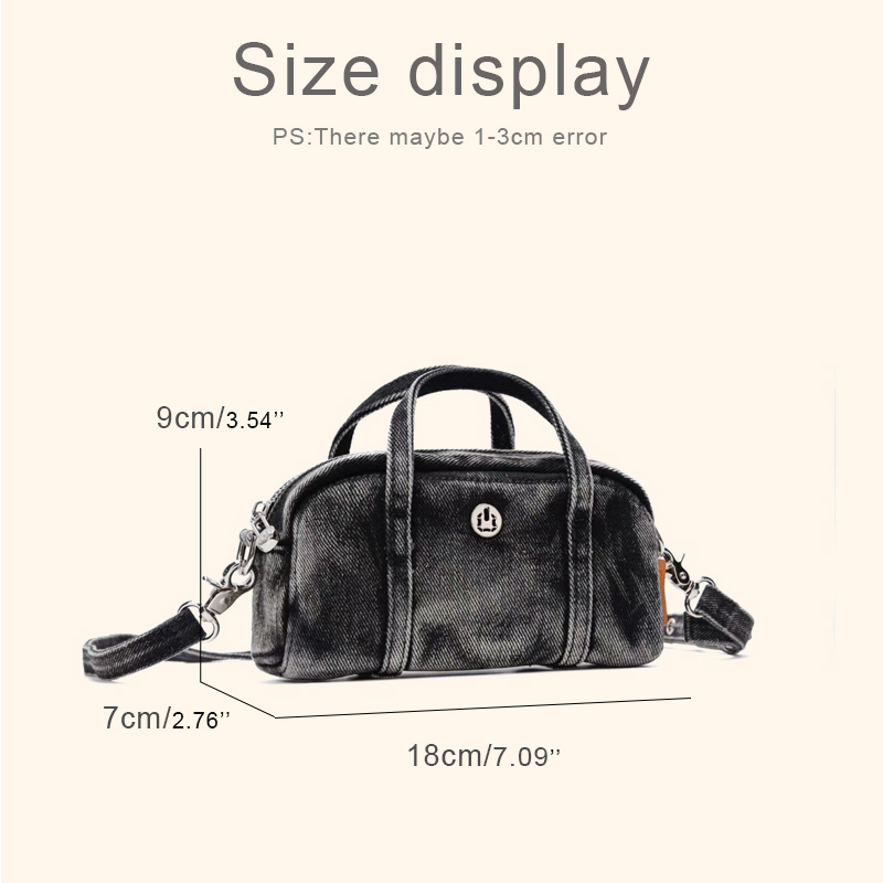 Coreano Casual Mini Denim Box  - Luxury Bags With Zipper recensione e prezzo